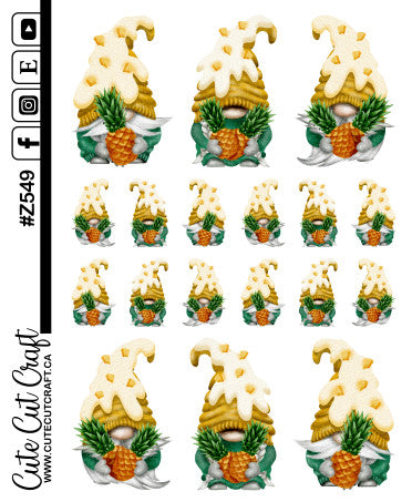 Pineapple Gnomes || Deco Sheet