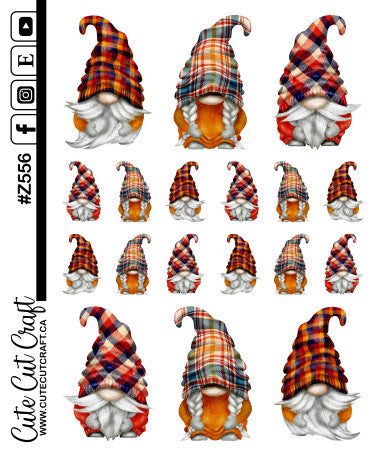 Fall Plaid Gnomes || Deco Sheet