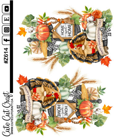 Turkey Tiered Tray Gnomes